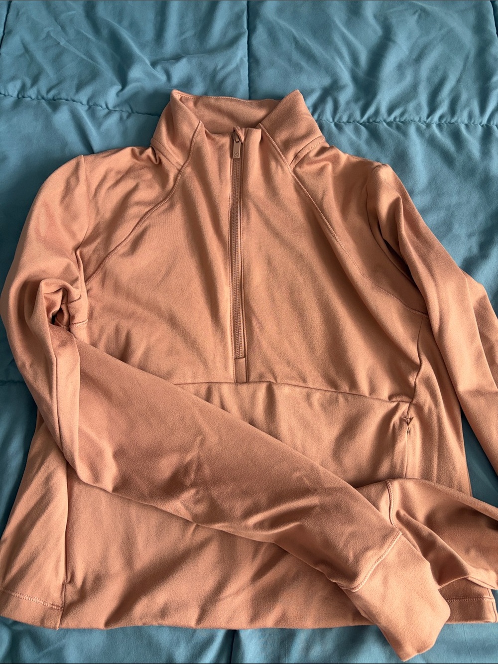 all in motion Peach Half-Zip Pullover